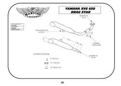 Tłumiki chrom Yamaha XVS 650 Drag Star 97-03