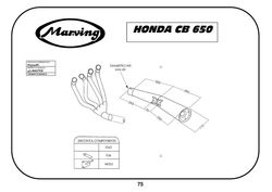 Układ wydechowy chrom Honda CB 550 650