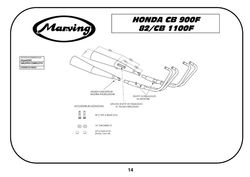 Układ wydechowy czarny Honda CB 900 1100