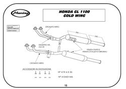Układ wydechowy chrom Honda GL 1100 Goldwing