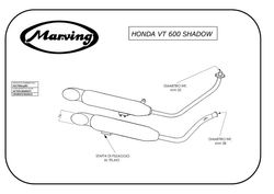Układ wydechowy chrom Honda VT 600 C Shadow 88-00