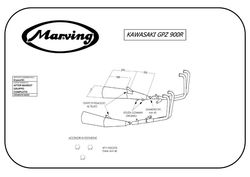 Układ wydechowy czarny Kawasaki GPZ 750 900