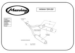 Tłumiki chrom Yamaha TDM 850