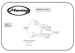 Downpipe chrom Yamaha XJ 550