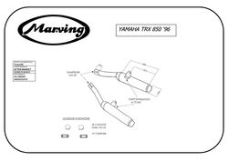 Tłumiki chrom & aluminium Yamaha TRX 850
