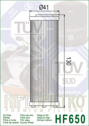 Filtr oleju HiFlo HF650