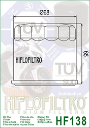 Filtr oleju HiFlo HF138C chromowany