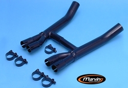 Downpipe czarny Kawasaki GPX 600 GPZ 600