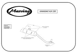 Tłumik czarny Kawasaki KLR 250 (KL 250) 84-05