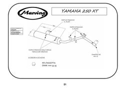 Tłumik czarny Yamaha XT 250 80-90