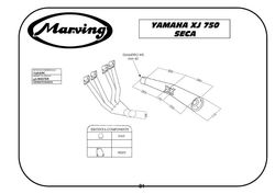 Układ wydechowy chrom Yamaha XJ 550 81-84