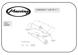 Tłumiki czarne Kawasaki GPZ 1100 83-85