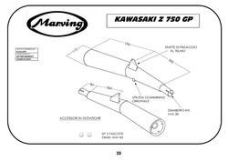 Tłumiki czarne Kawasaki GPZ 750 (ZX 750) 83-87