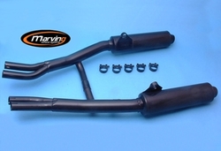 Tłumiki czarne Yamaha FZ 750 85-86