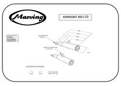 Tłumiki chrom Kawasaki EN 450 A LTD 85-90