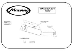 Tłumik chrom Yamaha YZF 750 93-98