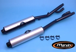 Tłumiki czarny & aluminium Suzuki GSX 1100 88-96