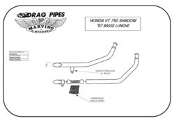Układ wydechowy stal nierdzewna Honda VT 750 C Shadow