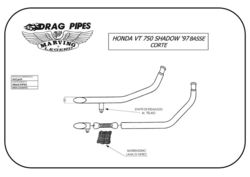 Układ wydechowy stal nierdzewna Honda VT 750 C Shadow