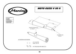 Tłumiki czarne Moto Guzzi V50 500 / V50 500 II