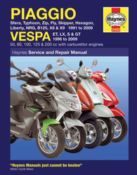 Instrukcja serwisowa Vespa Fly 50 Hexagon 125 Liberty 50 125 NRG 50 Sfera