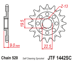 Zębatka przód 13SC JTF1442.13SC Suzuki RM-Z 250 13-16