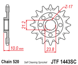 Zębatka przód 13SC JTF1443.13SC Suzuki RM-Z 450 13-17