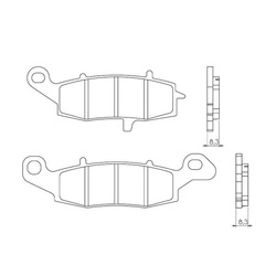 Klocki hamulcowe przód FT3092 Kawasaki ER5 KLE 650 VN 1500