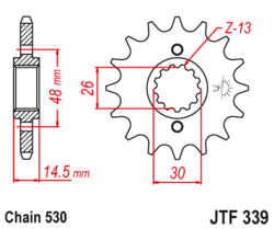 Zębatka przód 18Z JTF339.18 Honda CB 750 1100 1300 