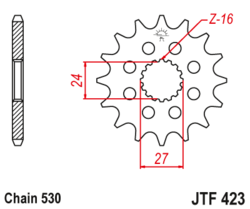 Zębatka przód 18Z JTF423.18 Suzuki GSX 1300 08-17