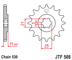 Zębatka przód 16Z JTF508.16