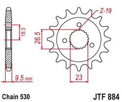 Zębatka przód 21Z JTF884.21