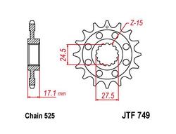 Zębatka przód 15Z JTF749.15 Ducati Panigale 1199 1299