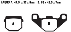 Klocki hamulcowe przód FA083R Derbi Senda 50 Kawasaki KX 80 100