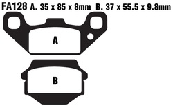 Klocki hamulcowe przód FA128R Kawasaki KEF 300 KXF 250 Suzuki LT 500