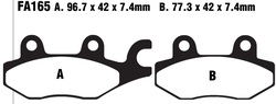 Klocki hamulcowe przód FA165R MBK TZR 50 XPower 00-02