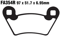 Klocki hamulcowe przód FA354R Polaris Ranger 500 11-12 Ranger 700 07