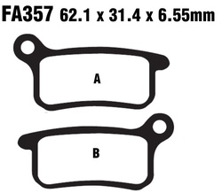 Klocki hamulcowe przód FA357R KTM SX 65 85 Husqvarna CR 65