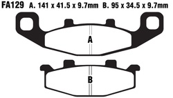 Klocki hamulcowe przód FA129HH Kawasaki	GPX 250 ZR 550 750 KL 650