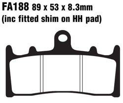 Klocki hamulcowe przód FA188HH Kawasaki	ZX6R ZX9R Suzuki GSX 1300 1400