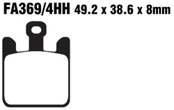 Klocki hamulcowe przód FA369/4HH Kawasaki ZX6R ZX10R ZX12R VN 1600
