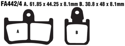 Klocki hamulcowe przód FA442/4HH Yamaha MT01 1700 VMX 1700 YZFR1 1000