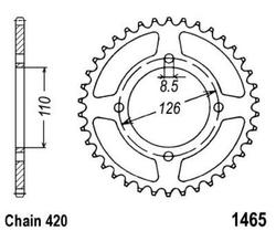 Zębatka tylna aluminiowa Kawasaki KX 65 00-01