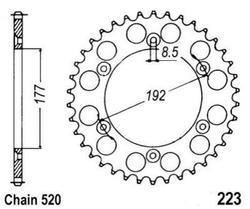 Zębatka tylna aluminiowa Husqvarna CR 125 240 250 430 500 TC 510 WR 250