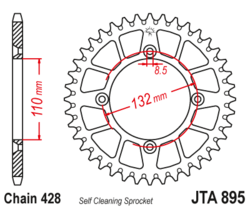Zębatka tylna aluminiowa 46Z JTA895.46 KTM SX 85 Husqvarna TC 85