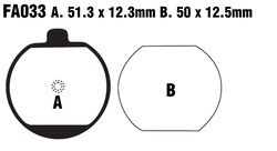 Klocki hamulcowe przód FA033 Kawasaki KH 250 400 500 Z 650 750 1000