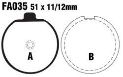 Klocki hamulcowe przód FA035 Suzuki GS 400 425 750