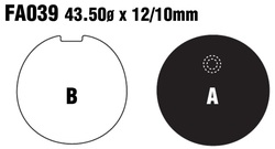 Klocki hamulcowe przód FA039 Kawasaki Z 200 77-82 KH 125 77-81