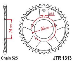 Zębatka tylna 42Z JTR1313.42 Honda CBR 400 87-89