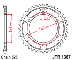 Zębatka tylna 46Z JTR1307.46 Honda CBR 600 F 01-06